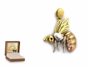 Złota zawieszka 585 fantazyjna prezent grawer - Zawieszki - miniaturka - grafika 1