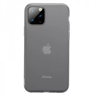 Baseus Jelly Liquid Silica Gel | Etui slim obudowa case do iPhone 11 Pro Max | transparentny czarny WIAPIPH65S-GD01 - Etui i futerały do telefonów - miniaturka - grafika 1