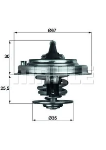 Termostat, płyn chłodzący Mahle TX 30 92D - Termostaty - miniaturka - grafika 1