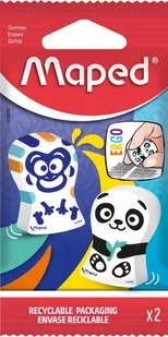 MAPED Gumki 2szt. Ergo Fun Maped 119002 - Przybory szkolne - miniaturka - grafika 1