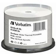 Nośniki danych - Verbatim DVD+R DL 8,5 GB x8 50szt WIDE THERMAL PRINTABLE - miniaturka - grafika 1