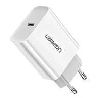 Ładowarki do telefonów - ładowarka sieciowa USB PD o mocy 18 W Szybkie ładowanie Power Delivery 3.0 Quick Charge 4.0 + 18 W 3A kompatybilna ze smartfonami biały - miniaturka - grafika 1