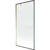 Parawany nawannowe - Mexen Next parawan nawannowy 1-skrzydłowy 90 x 150 cm, czarny wzór, złoty - miniaturka - grafika 1