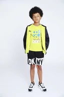 Spodnie i spodenki dla chłopców - Dkny szorty dziecięce kolor czarny - DKNY - miniaturka - grafika 1