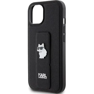 Etui Karl Lagerfeld KLHCP15MGSACHPK Apple iPhone 15 Plus / 14 Plus hardcase Gripstand Saffiano Choupette Pins czarny/black - Etui i futerały do telefonów - miniaturka - grafika 7