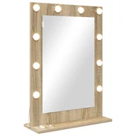 Lustra - vidaXL Lustro Toaletowe Dąb Sonoma MDF, Szkło 70 x 50 x 18 cm Lustro - miniaturka - grafika 1