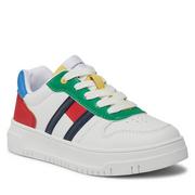Buty dla chłopców - Sneakersy Tommy Hilfiger Flag Low Cut Lace-Up Sneaker T3X9-33369-1355 M Multicolor Y913 - miniaturka - grafika 1
