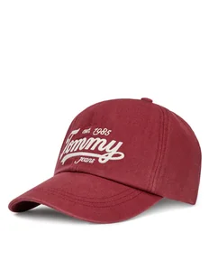 Tommy Hilfiger Czapka z daszkiem Archive Script AM0AM13550 Czerwony - Czapki męskie - miniaturka - grafika 1