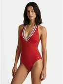 Stroje kąpielowe - Tommy Hilfiger Strój kąpielowy Halter UW0UW06356 Czerwony - miniaturka - grafika 1