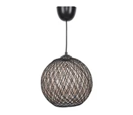 Lampy sufitowe - Żyrandol na lince JUTE 1xE27/60W/230V czarny - miniaturka - grafika 1