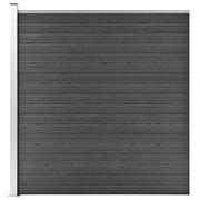 Ogrodzenia - vidaxl Panel ogrodzeniowy, WPC, 175x186 cm, czarny! 148973 - miniaturka - grafika 1
