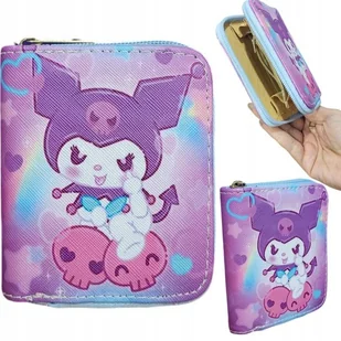 Uroczy Portfel Młodzieżowy Dziecięcy KUROMI SANRIO FIOLETOWY NA ZAMEK - Portfele - miniaturka - grafika 1