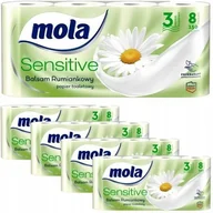 Papier toaletowy - Papier toaletowy Mola Sensitive rumianek (8 rolek) x 5 opakowań - miniaturka - grafika 1