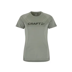 Damska Koszulka z krótkim rękawem CRAFT CORE ESSENCE LOGO TEE W 1911785-647000 – Szary - Koszulki i topy damskie - miniaturka - grafika 1