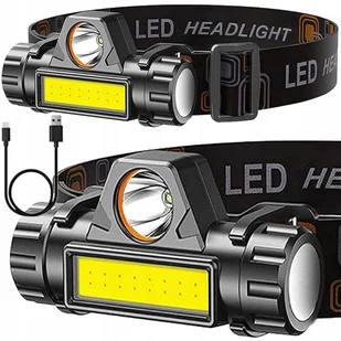 LATARKA CZOŁOWA 4w1 LAMPKA CZOŁÓWKA LED REFLEKTOR Z MAGNESEM I AKUMULATOREM - Latarki - miniaturka - grafika 1