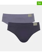 Majtki męskie - Sloggi Slipy (2 pary) w kolorze niebieskim i granatowym - miniaturka - grafika 1