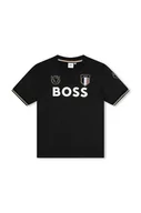 Koszulki dla chłopców - BOSS t-shirt dziecięcy kolor czarny z nadrukiem J50659 - Boss - miniaturka - grafika 1
