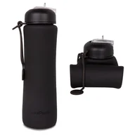 Przybory szkolne - Bidon Silikonowy Coolpack Pump 600 Ml Rpet Black Z14641 - miniaturka - grafika 1