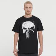Koszulki męskie - Cropp - Czarny T-shirt Punisher - Czarny - miniaturka - grafika 1