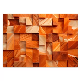 Fototapeta, Pomarańczowy sześcian 3D (Rozmiar 350x245) - Fototapety - miniaturka - grafika 3