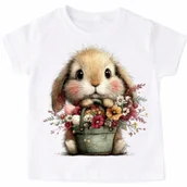Koszulki dla dziewczynek - Koszulka dla dziecka z zajączkiem - wzór zajączek45 - miniaturka - grafika 1