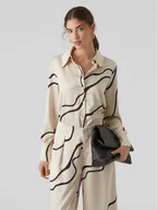 Koszule damskie - Vero Moda Koszula 10295431 Écru Regular Fit - miniaturka - grafika 1