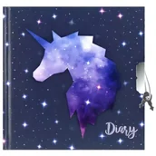 Szkolne artykuły papiernicze - Pamiętnik zamykany Unicorn Galaxy - STARPAK - miniaturka - grafika 1