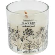 Świece - Świeczka zapachowa Flora Collection, Black Rose, 10 x 10 cm - miniaturka - grafika 1