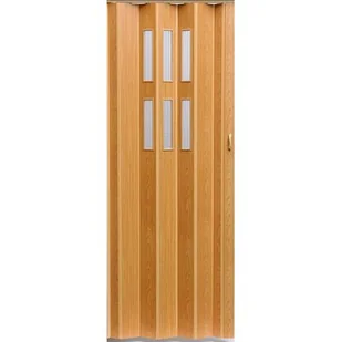 Drzwi harmonijkowe PIONEER GLASS 616 84 x 202 cm jabłoń - Drzwi wewnętrzne - miniaturka - grafika 1