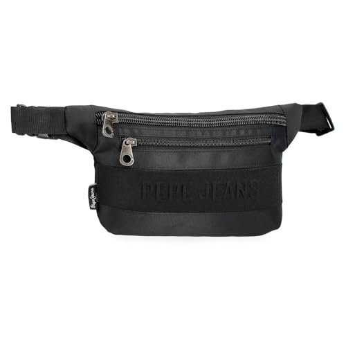 Pepe Jeans Ancor Saszetka biodrowa Czarny 25x15x2,5 cm Poliester 0,94 l by Joumma Bags, Czarny (Black), Talla única, saszetka nerka