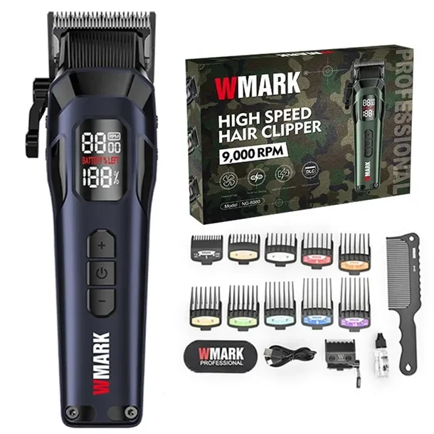 WMARK Maszynka do strzyżenia włosów Niebieska Blue NG-8080B