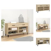 Szafki na buty - vidaXL Szafka na buty dąb sonoma 102x35x55 cm materiał drewnopochodny - Półki i szafki na buty - miniaturka - grafika 1