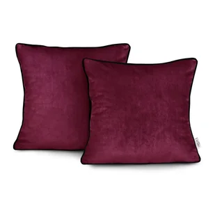 Zestaw 2 poszewek 45x45 czerwone AmeliaHome VELVET2 glamour - Poszewki na poduszki - miniaturka - grafika 1
