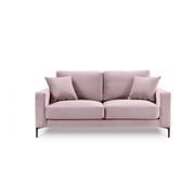 Sofy i kanapy - Różowa aksamitna sofa Kooko Home Harmony, 158 cm - miniaturka - grafika 1