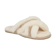 Kapcie damskie - UGG Ocieplane obuwie domowe W SCUFFITA | z dodatkiem skóry - miniaturka - grafika 1