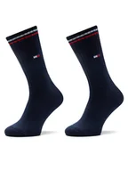 Skarpetki damskie - Tommy Hilfiger Zestaw 2 par wysokich skarpet damskich 701228176 Granatowy - miniaturka - grafika 1