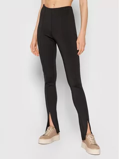 Spodnie damskie - Calvin Klein Spodnie materiałowe Technical K20K203151 Czarny Skinny Fit - grafika 1