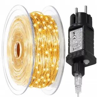Lampki świąteczne na szpuli 1000 LED druciki choinkowe biały ciepły wewnętrzno-zewnętrzne - Oświetlenie świąteczne Lampki świąteczne na szpuli 1000 LED druciki choinkowe biały ciepły wewnętrzno-zewnętrzne - Oświetlenie świąteczne - miniaturka - grafika 1