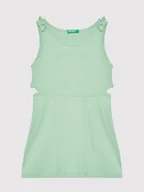 Sukienki i spódniczki dla dziewczynek - United Colors Of Benetton Sukienka letnia 3HCGCV005 Zielony Regular Fit - miniaturka - grafika 1