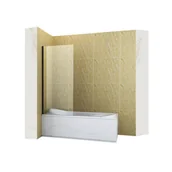 Parawany nawannowe - SILLA Parawan nawannowy ASTON 1-skrzydłowy 60x150 cm Fix Czarny - miniaturka - grafika 1