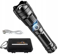 Latarki - Mocna Latarka Taktyczna Led Wodoodporna Zoom Usb - miniaturka - grafika 1