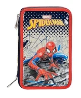 Piórniki - Spider-Man Piórnik szkolny z 3 przegródkami, WEBBED WONDER, niebieski czerwony - pojemnik na długopisy z wieloma przegródkami z ołówkami, długopisami i kolorami, Wielokolorowy, Taglia Unica, - miniaturka - grafika 1