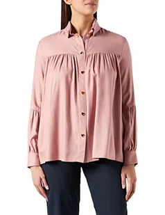 Love Moschino Damska koszulka z długim rękawem z guzikami w kształcie złotego serca, ró?owy (powder pink), 38 - Koszulki i topy damskie - miniaturka - grafika 1