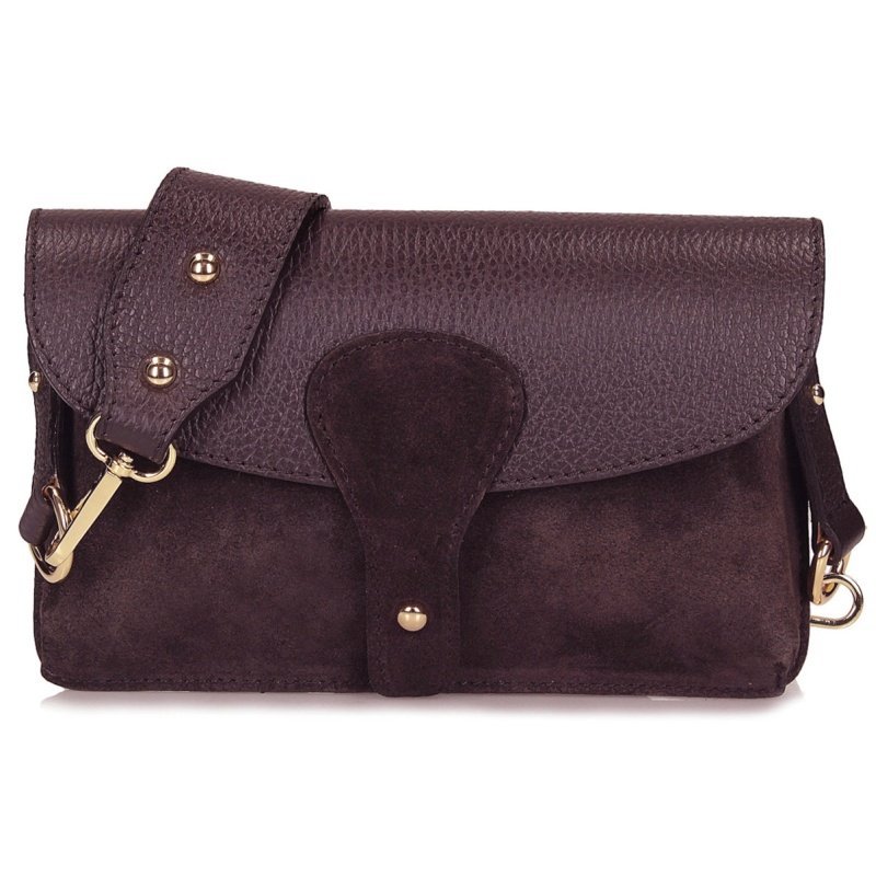 Toscanio TOS G157 BORDO D54 torebka damska skórzana burgundowa