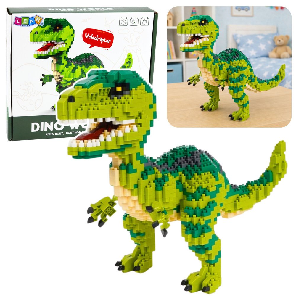 DLA DZIECI KLOCKI DINOZAUR ZESTAW