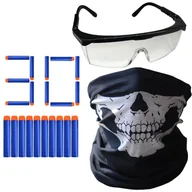 Zabawki militarne - Okulary Ochronne Do Nerf + Bandana + 30 Strzałki - miniaturka - grafika 1