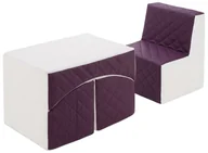 Krzesła obrotowe dla dzieci - Komplet Mebelków Dla Dzieci: Fotelik + Leżanka Ekoskóra Pikowana Komplet Mebelków Dla Dzieci: Fotelik + Leżanka Ekoskóra Pikowana (Kolor: Biały, Fio.. - miniaturka - grafika 1