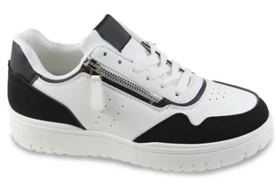 Sneakersy damskie na platformie McBraun PL23233 biały - czarny - Półbuty damskie - miniaturka - grafika 1