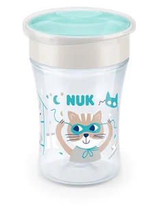 NUK Kubek "Magic Cup" w kolorze biało-turkusowym do nauki picia - 230 ml - Butelki dla niemowląt - miniaturka - grafika 1