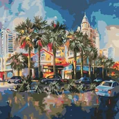 Malowanie po numerach - Malowanie po numerach - Miasto wypoczynkowe 50x50 - Ideyka - miniaturka - grafika 1